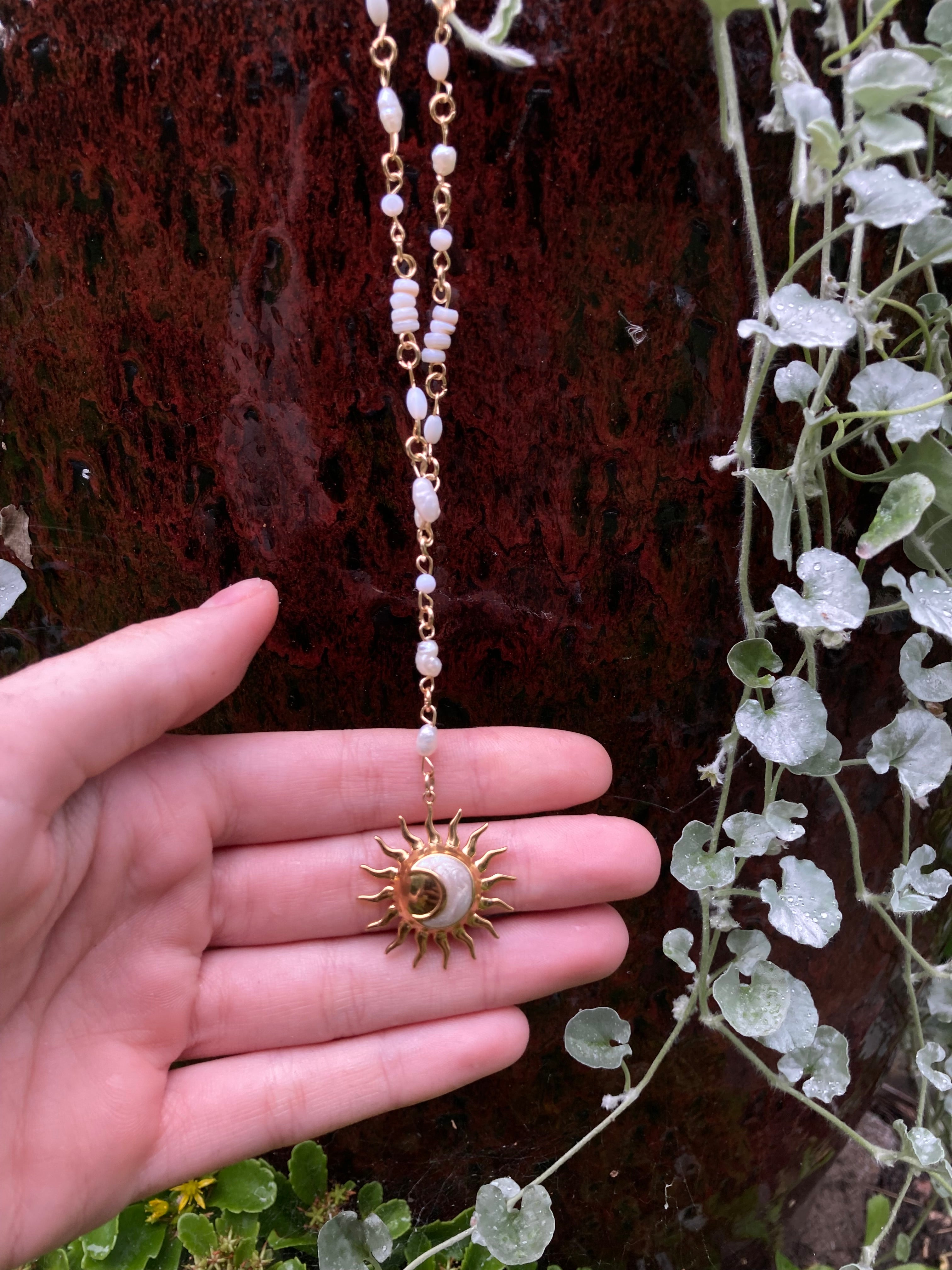 golden sun necklace