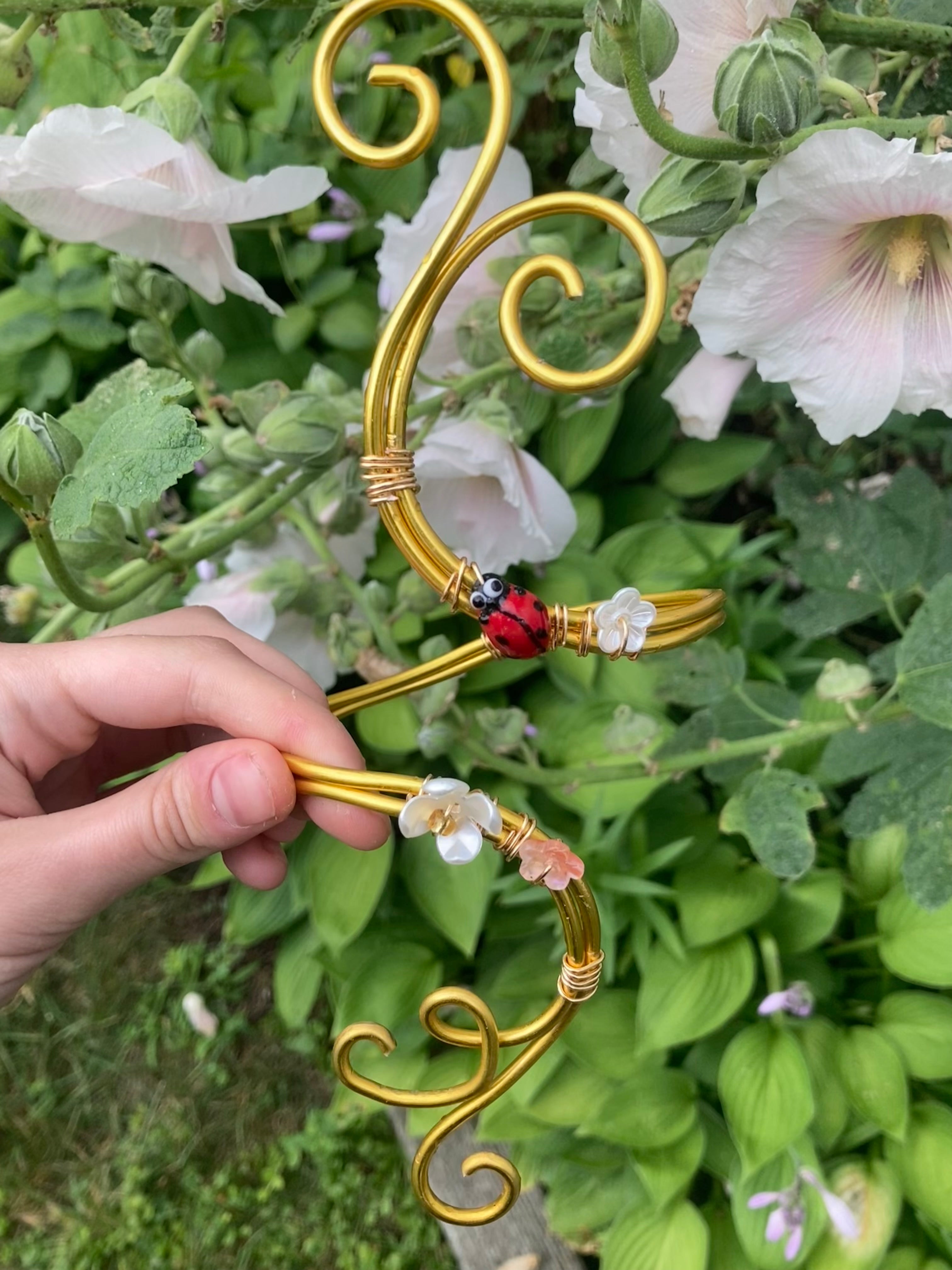 Ladybug golden arm cuff