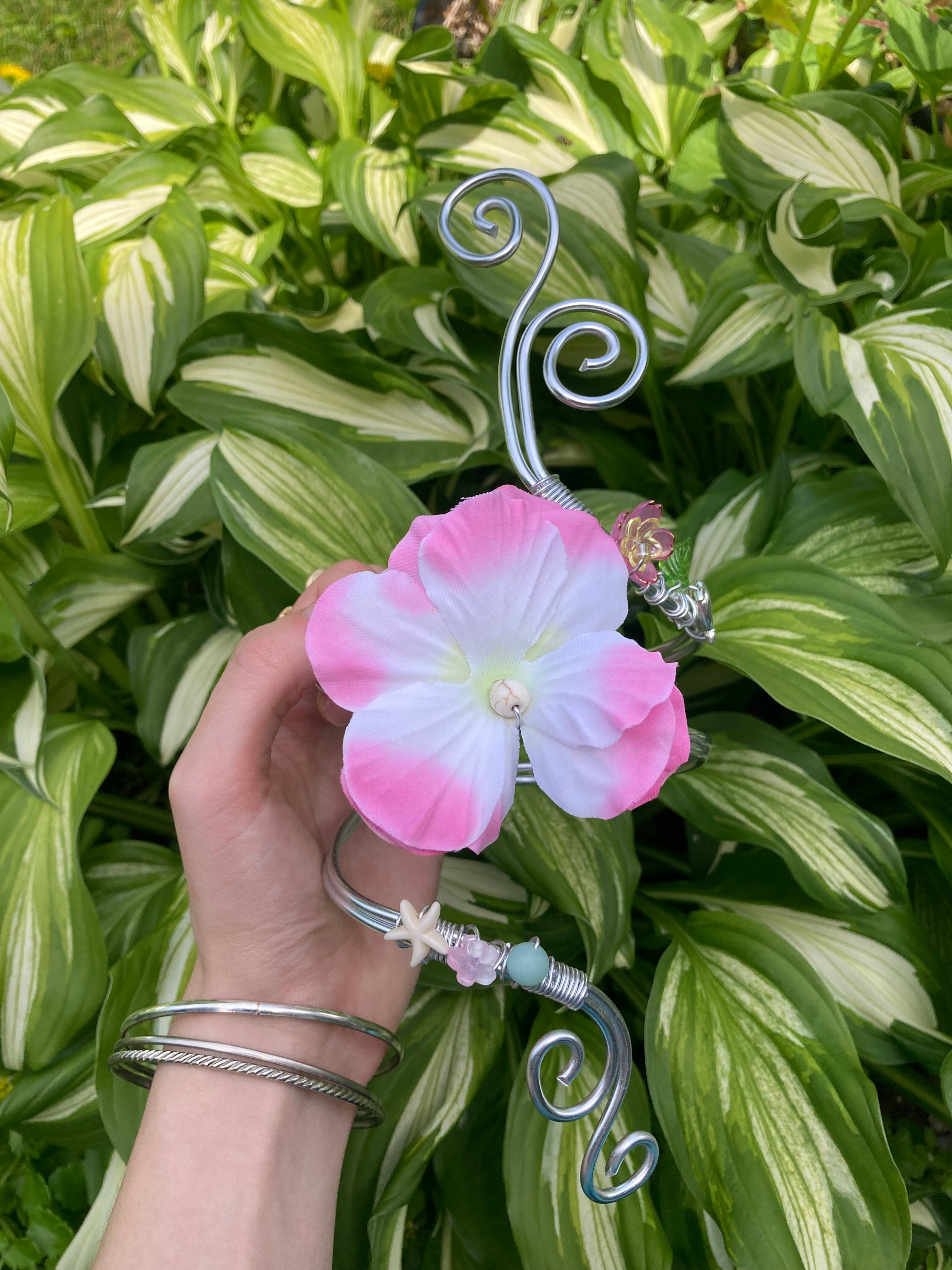 “Aurora” silver arm cuff